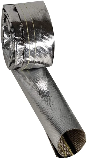 Heat Shroud 3/4" ID 10 ft Aluminized Sleeving Lightweight Aluminum Fiberglass Insulated Shield Sleeve for 3/4 OD Braided Hoses, Fuel Lines, Cables or Electrical Wiring Ultimate Heat Protection Heat Shroud 3/4" ID 10 ft Aluminized Sleeving Lightweight Aluminum Fiberglass Insulated Shield Sleeve for 3/4 OD Braided Hoses, Fuel Lines, Cables or Electrical Wiring Ultimate Heat Protection