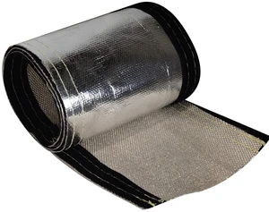 Heat Shroud 1/2 ID Aluminized Sleeving Fiberglass Insulated Shield for Ultimate Heat Protection with Hook and Loop Closure, 10 feet Length Heat Shroud 1/2 ID Aluminized Sleeving Fiberglass Insulated Shield for Ultimate Heat Protection with Hook and Loop Closure, 10 feet Length