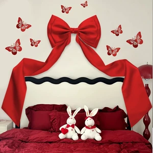 Giant Bow Decor, 83x20 Inches Red Big Bow for Backdrop with Back Ribbon Satin Fabric, Double Sturdy Bow Shape, Strap Design, for Birthday Party Room Wedding Baby Shower Decorations Giant Bow Decor, 83x20 Inches Red Big Bow for Backdrop with Back Ribbon Satin Fabric, Double Sturdy Bow Shape, Strap Design, for Birthday Party Room Wedding Baby Shower Decorations