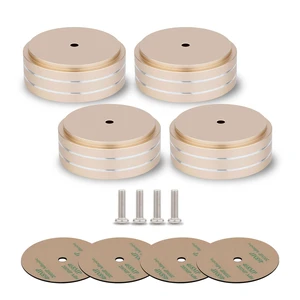 Audio Isolation Feet Aluminum Load 400KG Amplifier Feet 58 * 22MM(4Pcs) Turntable Isolation Pad with Adhesives/Screw for Audio,Speakers,Subwoofers, Turntable,Amplifier,DAC(Gold) Audio Isolation Feet Aluminum Load 400KG Amplifier Feet 58 * 22MM(4Pcs) Turntable Isolation Pad with Adhesives/Screw for Audio,Speakers,Subwoofers, Turntable,Amplifier,DAC(Gold)