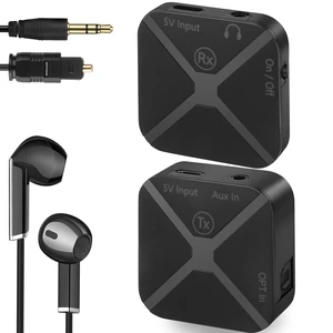 Wireless Headphones Earbuds for TV Listening with Transmitter & Receiver Optical & 3.5mm Input, Universal Receiver for Headphones & Speaker, Easy Sharing, No Delay, Tv Earphones for Seniors Wireless Headphones Earbuds for TV Listening with Transmitter & Receiver Optical & 3.5mm Input, Universal Receiver for Headphones & Speaker, Easy Sharing, No Delay, Tv Earphones for Seniors