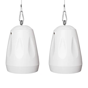 2-Pack 4" All-Weather Pendant Speaker, IP66, Wall Mount, Landscape, 70V/100V/8-Ohm, Indoor/Outdoor Commercial Speaker for Home and Commercial Installation, White (STPDS-4W-PAIR) 2-Pack 4" All-Weather Pendant Speaker, IP66, Wall Mount, Landscape, 70V/100V/8-Ohm, Indoor/Outdoor Commercial Speaker for Home and Commercial Installation, White (STPDS-4W-PAIR)