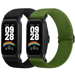 2 Pack Elastic Bands Compatible with Xiaomi Smart Band 9 Active Women Men, Soft Nylon Replacement Sport Wriststrap for Redmi Band 3 2 Pack Elastic Bands Compatible with Xiaomi Smart Band 9 Active Women Men, Soft Nylon Replacement Sport Wriststrap for Redmi Band 3