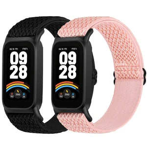 2 Pack Elastic Bands Compatible with Xiaomi Smart Band 9 Active Women Men, Soft Nylon Replacement Sport Wriststrap for Redmi Band 3 2 Pack Elastic Bands Compatible with Xiaomi Smart Band 9 Active Women Men, Soft Nylon Replacement Sport Wriststrap for Redmi Band 3