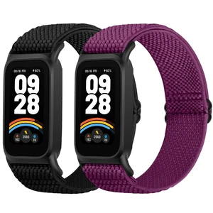 2 Pack Elastic Bands Compatible with Xiaomi Smart Band 9 Active Women Men, Soft Nylon Replacement Sport Wriststrap for Redmi Band 3 2 Pack Elastic Bands Compatible with Xiaomi Smart Band 9 Active Women Men, Soft Nylon Replacement Sport Wriststrap for Redmi Band 3