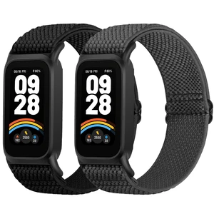 2 Pack Elastic Bands Compatible with Xiaomi Smart Band 9 Active Women Men, Soft Nylon Replacement Sport Wriststrap for Redmi Band 3 2 Pack Elastic Bands Compatible with Xiaomi Smart Band 9 Active Women Men, Soft Nylon Replacement Sport Wriststrap for Redmi Band 3