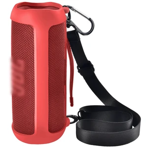 Silicone Case for JBL FLIP 6 Waterproof Portable Bluetooth Speaker Shoulder Strap, Carabiner, Travel, Outdoor, for Gel Soft Skin Rubber Cover, Bluetooth Speaker Rubber Sleeve, Case Only, Red Silicone Case for JBL FLIP 6 Waterproof Portable Bluetooth Speaker Shoulder Strap, Carabiner, Travel, Outdoor, for Gel Soft Skin Rubber Cover, Bluetooth Speaker Rubber Sleeve, Case Only, Red