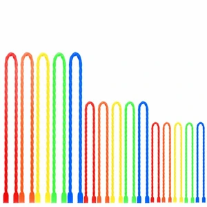 15Pcs 12-18Inch Silicone Cable Ties Reusable Steel-Core Wire Twist Ties Colorful Rubber Ties for Bundling and Organizing Bendable Holder Strap for Indoor and Out All Purpose, 5 Colors 15Pcs 12-18Inch Silicone Cable Ties Reusable Steel-Core Wire Twist Ties Colorful Rubber Ties for Bundling and Organizing Bendable Holder Strap for Indoor and Out All Purpose, 5 Colors