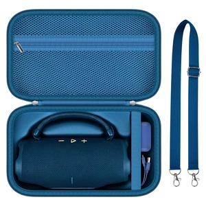 Hard Travel Case for JBL Charge 6 Speaker with Shoulder Strap Fixed tray, elastic strap and zippered mesh pocket organize the speaker, charger and cables, Black, Case Only Hard Travel Case for JBL Charge 6 Speaker with Shoulder Strap Fixed tray, elastic strap and zippered mesh pocket organize the speaker, charger and cables, Black, Case Only
