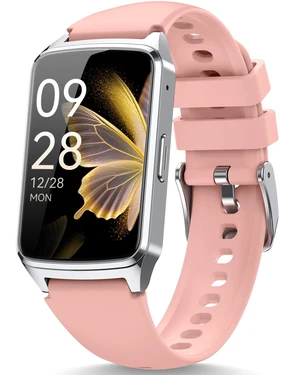Fitness Smart Watch for Women Men, Step Counter for iOS iPhone Android with Sleep Calorie Monitor, Daily Activity Workout Tracker, IP68 WaterProof, 110+Sport Modes Smartwatch (Pink / Silver Frame) Fitness Smart Watch for Women Men, Step Counter for iOS iPhone Android with Sleep Calorie Monitor, Daily Activity Workout Tracker, IP68 WaterProof, 110+Sport Modes Smartwatch (Pink / Silver Frame)