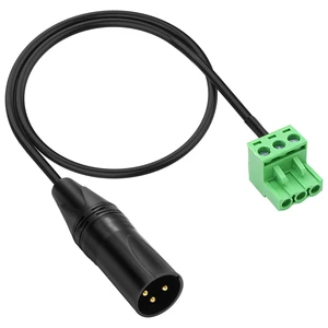 XLR to 3-pin Phoenix Cable XLR 3P Male to PHX3M NBKF/2EDG-5.08 3pin PCB Screw Terminal Block Adapter Connector Cord for Speakers -0.4M/1.3FT XLR to 3-pin Phoenix Cable XLR 3P Male to PHX3M NBKF/2EDG-5.08 3pin PCB Screw Terminal Block Adapter Connector Cord for Speakers -0.4M/1.3FT