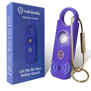 Personal Alarm for Women, Men, Kids, Elderly, Self Defense - Designed by Women 140DB Extra Speakers Alarm with Strobe Light, Rechargeable, Safety Alarms and Premium Keychain (Elegant Purple) Personal Alarm for Women, Men, Kids, Elderly, Self Defense - Designed by Women 140DB Extra Speakers Alarm with Strobe Light, Rechargeable, Safety Alarms and Premium Keychain (Elegant Purple)