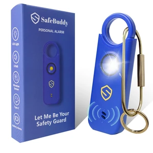 Personal Alarm for Women, Men, Kids, Elderly, Self Defense - Designed by Women 140DB Extra Speakers Alarm with Strobe Light, Rechargeable, Safety Alarms and Premium Keychain (Klein Blue) Personal Alarm for Women, Men, Kids, Elderly, Self Defense - Designed by Women 140DB Extra Speakers Alarm with Strobe Light, Rechargeable, Safety Alarms and Premium Keychain (Klein Blue)