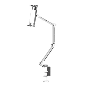 Heavy Duty Phone/Tablet Metal Holder for Bed Adjustable Foldable Stand for Desk Aluminum Universal Lazy Bracket 360° Rotation Flexible Long Arm for 4-13 Inch Devices (Silver, CT9) Heavy Duty Phone/Tablet Metal Holder for Bed Adjustable Foldable Stand for Desk Aluminum Universal Lazy Bracket 360° Rotation Flexible Long Arm for 4-13 Inch Devices (Silver, CT9)