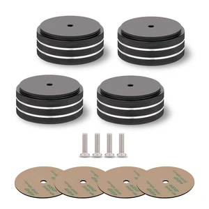 Audio Isolation Feet Aluminum Load 400KG Amplifier Feet 58 * 22MM(4Pcs) Turntable Isolation Pad with Adhesives/Screw for Audio,Speakers,Subwoofers, Turntable,Amplifier,DAC(Black) Audio Isolation Feet Aluminum Load 400KG Amplifier Feet 58 * 22MM(4Pcs) Turntable Isolation Pad with Adhesives/Screw for Audio,Speakers,Subwoofers, Turntable,Amplifier,DAC(Black)