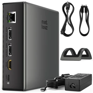 Laptop Docking Station, 9in1 Dock with Detachable USBC Hub 3 Display USB C Dock 2 DP/HDMI/,140W PD,10Gbps 3.0USB A/C Ports,Gigabit Ethernet,Audio/Mic for MacBook,Windows System Laptop Docking Station, 9in1 Dock with Detachable USBC Hub 3 Display USB C Dock 2 DP/HDMI/,140W PD,10Gbps 3.0USB A/C Ports,Gigabit Ethernet,Audio/Mic for MacBook,Windows System