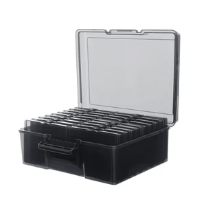 Photo Storage Box 5" x 7", 18 Inner Extra Large Photo Organizer Container, Plastic Craft Storage Box with Handle for Pictures Stickers Stamps Seeds Photo Storage Box 5" x 7", 18 Inner Extra Large Photo Organizer Container, Plastic Craft Storage Box with Handle for Pictures Stickers Stamps Seeds