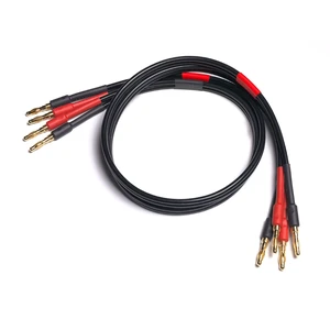Banana Plug to Banana Plug Speaker Cable, 12awg tinned Oxygen Free Copper (OFC) Silicone Rubber Cable (3FT) Banana Plug to Banana Plug Speaker Cable, 12awg tinned Oxygen Free Copper (OFC) Silicone Rubber Cable (3FT)