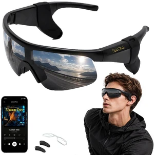 Bluetooth Sunglasses, Polarized UV400 Open-Ear Audio Glasses Smart Glasses, 8H Playtime, Hands-Free Calls, Music & Voice Control, 52g Lightweight TR90 Frame, IPX5 Waterproof Sport Fit Bluetooth Sunglasses, Polarized UV400 Open-Ear Audio Glasses Smart Glasses, 8H Playtime, Hands-Free Calls, Music & Voice Control, 52g Lightweight TR90 Frame, IPX5 Waterproof Sport Fit