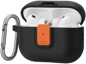 Case for AirPods Pro 3 (2025) with Security Locking, Black Orange for Apple AirPod Pro 3/AirPod 5/4 Case with Security Locking, Compatible with MagSafe, Full Rugged Protective Cover Case for AirPods Pro 3 (2025) with Security Locking, Black Orange for Apple AirPod Pro 3/AirPod 5/4 Case with Security Locking, Compatible with MagSafe, Full Rugged Protective Cover