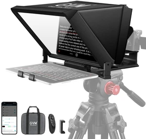 12" Teleprompter kit with Remote Control & App, Collapsible Teleprompter for iPad Tablet Phone DSLR Camera, Prompter with Carry Case, HD Refective Display, for Video Recording/Vlogger 12" Teleprompter kit with Remote Control & App, Collapsible Teleprompter for iPad Tablet Phone DSLR Camera, Prompter with Carry Case, HD Refective Display, for Video Recording/Vlogger
