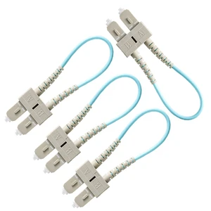 4 PCS OM3 Loopback Plug Tester Multimode SC-UPC Fiber Optical Duplex Cable Adapter 50/125 4 PCS OM3 Loopback Plug Tester Multimode SC-UPC Fiber Optical Duplex Cable Adapter 50/125