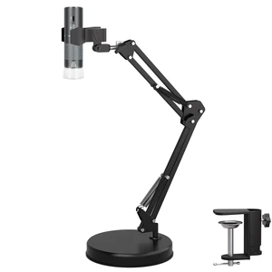 4K WiFi Microscope with Max 21 Inch Height Stand & Table Clamp, 50-1000X USB Digital Microscope 3840x 2160P Camera, Work for iPhone Android Windows Mac Linux Chrome 4K WiFi Microscope with Max 21 Inch Height Stand & Table Clamp, 50-1000X USB Digital Microscope 3840x 2160P Camera, Work for iPhone Android Windows Mac Linux Chrome