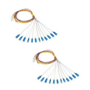 12-Strand SC UPC Singlemode Pigtail 1.2m, 2-Pack 12F SC/UPC singlemode fiber pigtails, 9/125um, low insertion loss. For FTTH, data centers, and network patching 12-Strand SC UPC Singlemode Pigtail 1.2m, 2-Pack 12F SC/UPC singlemode fiber pigtails, 9/125um, low insertion loss. For FTTH, data centers, and network patching