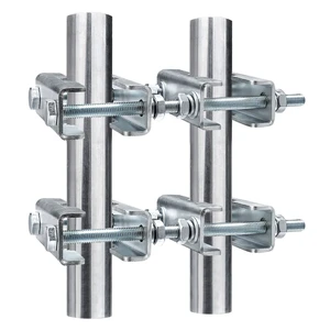 2 Sets Antenna Mast to Mast Clamp Bracket Kit with V Jaw Blocks for 1"-2.5" OD Poles, Heavy Duty Mounting Hardware for Ham TV Network Antennas, Security Cameras, Weather Station 2 Sets Antenna Mast to Mast Clamp Bracket Kit with V Jaw Blocks for 1"-2.5" OD Poles, Heavy Duty Mounting Hardware for Ham TV Network Antennas, Security Cameras, Weather Station