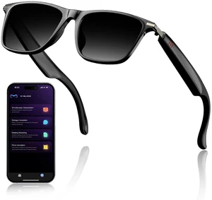 AI Smart Glasses with ChatGPT, Bluetooth GlassesTranslation 129 Languages,for Music Playback, Hands-Free Calling, IP67 Waterproof for Men Women, Athletic,Outdoor AI Smart Glasses with ChatGPT, Bluetooth GlassesTranslation 129 Languages,for Music Playback, Hands-Free Calling, IP67 Waterproof for Men Women, Athletic,Outdoor