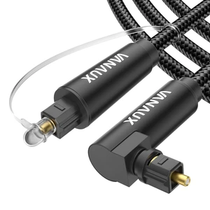 90 Degree Optical Audio Cable Digital Toslink Fiber Optic Cords Male to Male for Home Theater,Soundbars,Gaming Consoles (5FEET/1.5M) 90 Degree Optical Audio Cable Digital Toslink Fiber Optic Cords Male to Male for Home Theater,Soundbars,Gaming Consoles (5FEET/1.5M)