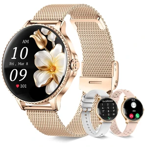 Smart Watches for Women (Answer/Make Calls),1.27" AMOLED Rose Gold Smartwatch with Heart Rate/Sleep Monitor,120+ Sport Modes Fitness Tracker with Bluetooth for iOS/Android Smart Watches for Women (Answer/Make Calls),1.27" AMOLED Rose Gold Smartwatch with Heart Rate/Sleep Monitor,120+ Sport Modes Fitness Tracker with Bluetooth for iOS/Android