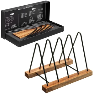 Vinyl Acacia Wood Record Storage - LP Holder with Scratch-Resistant Base - Album Collection Display Stand - Easy-Assemble Organizer Rack for Records - Holds 30-40 LPs Vinyl Acacia Wood Record Storage - LP Holder with Scratch-Resistant Base - Album Collection Display Stand - Easy-Assemble Organizer Rack for Records - Holds 30-40 LPs