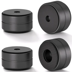 Aluminum Speaker Isolation Feet with Dual-Sided Silicone Pads, Black 4PCS 30*17mm PC Case Feet with 6-32/M4/M6 Screws, Non-Slip Riser Feet for Turntable, Subwoofer, Amplifiers, Audio Equipment Aluminum Speaker Isolation Feet with Dual-Sided Silicone Pads, Black 4PCS 30*17mm PC Case Feet with 6-32/M4/M6 Screws, Non-Slip Riser Feet for Turntable, Subwoofer, Amplifiers, Audio Equipment