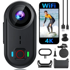 4K Mini Action Camera with WiFi, 64GB Wearable Thumb Body Camera, 150° POV Sports Camera with EIS Stabilization, 33FT Waterproof, Magnetic Clip Mount, 300 Min Battery Life for Bike, Travel, Pet, Vlog 4K Mini Action Camera with WiFi, 64GB Wearable Thumb Body Camera, 150° POV Sports Camera with EIS Stabilization, 33FT Waterproof, Magnetic Clip Mount, 300 Min Battery Life for Bike, Travel, Pet, Vlog