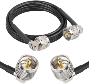 CB Coax Cable - 6FT RG58 PL-259 UHF Male to Male Right Angle Low Loss Jumper for CB Radio, HAM Radio, Antenna Analyzer, SWR Meter CB Coax Cable - 6FT RG58 PL-259 UHF Male to Male Right Angle Low Loss Jumper for CB Radio, HAM Radio, Antenna Analyzer, SWR Meter