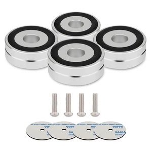 Speaker Isolation Feet 4Pcs 40x15mm Load 400KG Aluminum Audio feet(Silver) Turntable Feet with Non-Slip Rubber Rings/Adhesive/Screws for Audio,Speakers,Subwoofers,Amplifier,Turntable,DAC Speaker Isolation Feet 4Pcs 40x15mm Load 400KG Aluminum Audio feet(Silver) Turntable Feet with Non-Slip Rubber Rings/Adhesive/Screws for Audio,Speakers,Subwoofers,Amplifier,Turntable,DAC