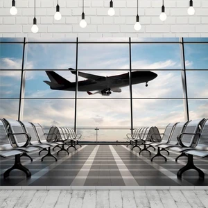 Airport Terminal Airplane Photography Backdrop 8x6FT Realistic Airport Airplane Terminal Wall, Lightweight Vinyl, Travel Pilot Photo Backdrop, Easy Hang & Wipe Clean Airport Terminal Airplane Photography Backdrop 8x6FT Realistic Airport Airplane Terminal Wall, Lightweight Vinyl, Travel Pilot Photo Backdrop, Easy Hang & Wipe Clean