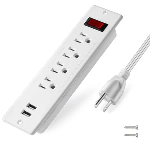 USB Power Strip Recessed Power Socket Mountable Outlet Extender Multiple Protection 4 Outlet 2 USB Built in Conference Desk Workbench USB Power Strip Recessed Power Socket Mountable Outlet Extender Multiple Protection 4 Outlet 2 USB Built in Conference Desk Workbench