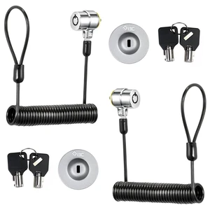 Laptop Cable Lock Retractable Hardware Security Cable Lock with Anchor Plate Compatible with Laptop, Smart Phone, Tablet, and Other Electronic Products (Silver 2pack) Laptop Cable Lock Retractable Hardware Security Cable Lock with Anchor Plate Compatible with Laptop, Smart Phone, Tablet, and Other Electronic Products (Silver 2pack)
