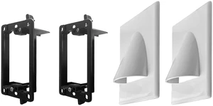2 Pack Wall Plate Cable Pass Through with Bracket - Screwless In Wall Cable Management Kit - Snap ON Wall Plate with Single Gang Low Voltage Mounting Bracket - Decorator Cover for Low Voltage Cables 2 Pack Wall Plate Cable Pass Through with Bracket - Screwless In Wall Cable Management Kit - Snap ON Wall Plate with Single Gang Low Voltage Mounting Bracket - Decorator Cover for Low Voltage Cables