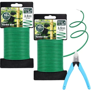Green Garden Wire with Pliers - 66 Feet 3.5mm Garden Ties Soft Plant Twist Ties Plant Wire for Climbing Plants Tomatoes Support Vines Vegetables Flowers Indoor & Outdoor Gardening Training Green Garden Wire with Pliers - 66 Feet 3.5mm Garden Ties Soft Plant Twist Ties Plant Wire for Climbing Plants Tomatoes Support Vines Vegetables Flowers Indoor & Outdoor Gardening Training