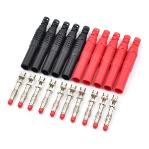 10Pcs Insulated Safety Straight Seal Protection Shrouded 4mm Banana Plugs Solder DIY Banana Plug Connectors for Multimeter Test Leads Ends Probes Adapters 10Pcs Insulated Safety Straight Seal Protection Shrouded 4mm Banana Plugs Solder DIY Banana Plug Connectors for Multimeter Test Leads Ends Probes Adapters