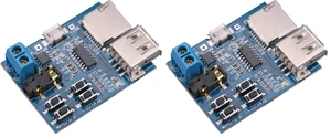 TF Card U Disk Play MP3 Decoder Player Module with Audio Amplifier Audio Decoding Player Module Micro USB 5V Power Supply (Pack of 2) TF Card U Disk Play MP3 Decoder Player Module with Audio Amplifier Audio Decoding Player Module Micro USB 5V Power Supply (Pack of 2)