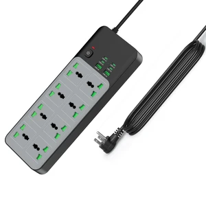 8 Outlet Power Strip with 2 USB-A & 4 USB-C Ports, 6FT 45° Flat Plug Extension Cord, Wide Spacing AC Outlets, 110-265V 3000W, Power Adapter for Home Office Travel 8 Outlet Power Strip with 2 USB-A & 4 USB-C Ports, 6FT 45° Flat Plug Extension Cord, Wide Spacing AC Outlets, 110-265V 3000W, Power Adapter for Home Office Travel