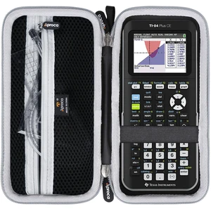 Calculator Case Compatible with Texas Instruments TI-84 Plus CE/TI-84 Plus/TI-83 Plus/TI-89 Titanium/TI-85 / TI-86 Color Graphing Calculator - Black with Grey Zipper (Case Only) Calculator Case Compatible with Texas Instruments TI-84 Plus CE/TI-84 Plus/TI-83 Plus/TI-89 Titanium/TI-85 / TI-86 Color Graphing Calculator - Black with Grey Zipper (Case Only)