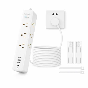 Surge Protector Power Strip with 9 Outlets and 5 USB Ports (2 USB C), Extension Cord with Multiple Outlets, Flat Plug Power Strip 10 Ft Long for Home Office Desktop (White, 10FT) Surge Protector Power Strip with 9 Outlets and 5 USB Ports (2 USB C), Extension Cord with Multiple Outlets, Flat Plug Power Strip 10 Ft Long for Home Office Desktop (White, 10FT)
