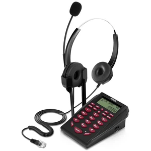 Upgraded Corded Phone with Binaural Headset & Dialpad Noise-Cancelling Call Center Telephone, for Home & Office, with Comfortable Dual-Earpiece and Easy Number Pad Upgraded Corded Phone with Binaural Headset & Dialpad Noise-Cancelling Call Center Telephone, for Home & Office, with Comfortable Dual-Earpiece and Easy Number Pad
