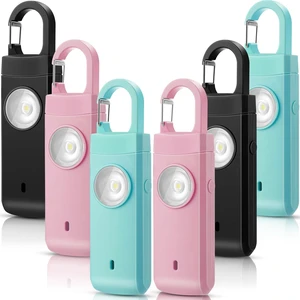6 Pcs 130 dB Personal Safety Alarm for Women, Bright Color, Snap Rechargeable Safety Loud Siren with LED Strobe Light, Low Battery Notice, Personal Alarm Keychains Gifts for Mom Girl 6 Pcs 130 dB Personal Safety Alarm for Women, Bright Color, Snap Rechargeable Safety Loud Siren with LED Strobe Light, Low Battery Notice, Personal Alarm Keychains Gifts for Mom Girl