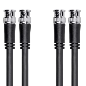 HD-SDI RG6 BNC Cable - 3 Feet - Black for Use in HD-Serial Digital Video Transfer, Mobile Apps, HDTV Upgrades, Broadband Facilities - Viper Series (Pack of 2) HD-SDI RG6 BNC Cable - 3 Feet - Black for Use in HD-Serial Digital Video Transfer, Mobile Apps, HDTV Upgrades, Broadband Facilities - Viper Series (Pack of 2)